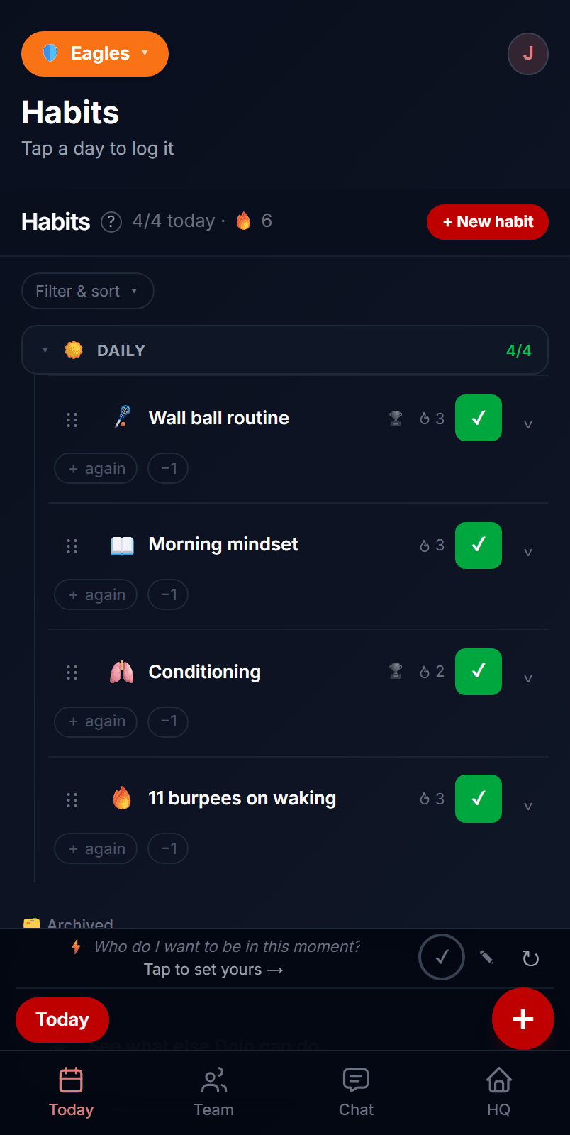 Your daily habits & schedule